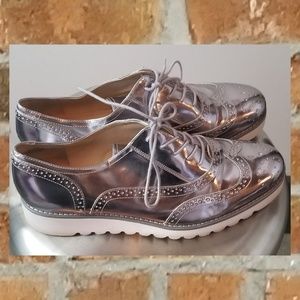 Nine West Women's Silver Oxford